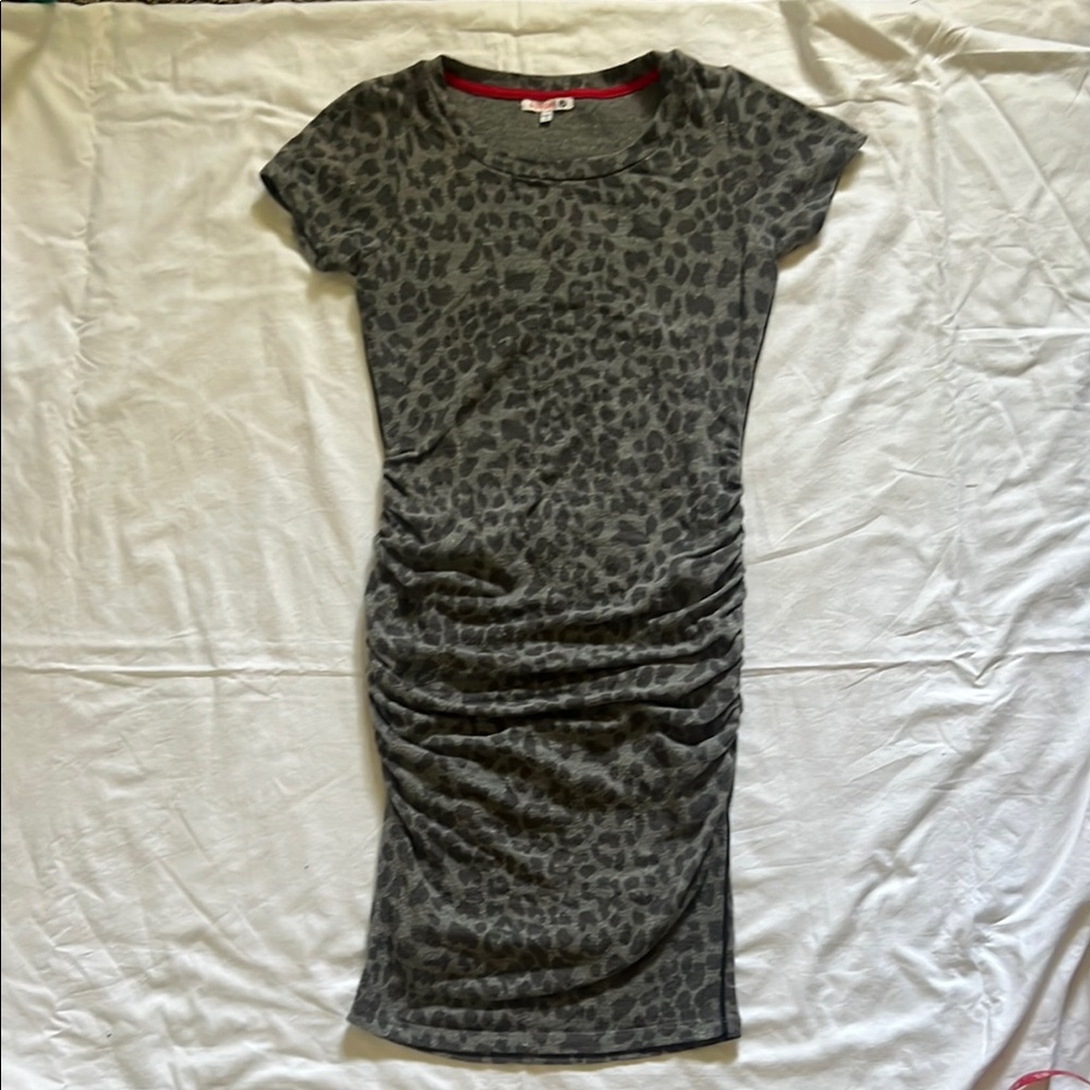 Sundry Gray Leopard Print Dress